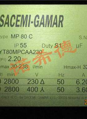 SACEMI、沉浸泵、潜水泵、自吸泵、冷却泵、液压元件YT90APAAA450