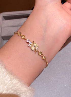 轻奢小众高级感精致锆石星球手链女抽拉式时尚百搭气质手环手饰品