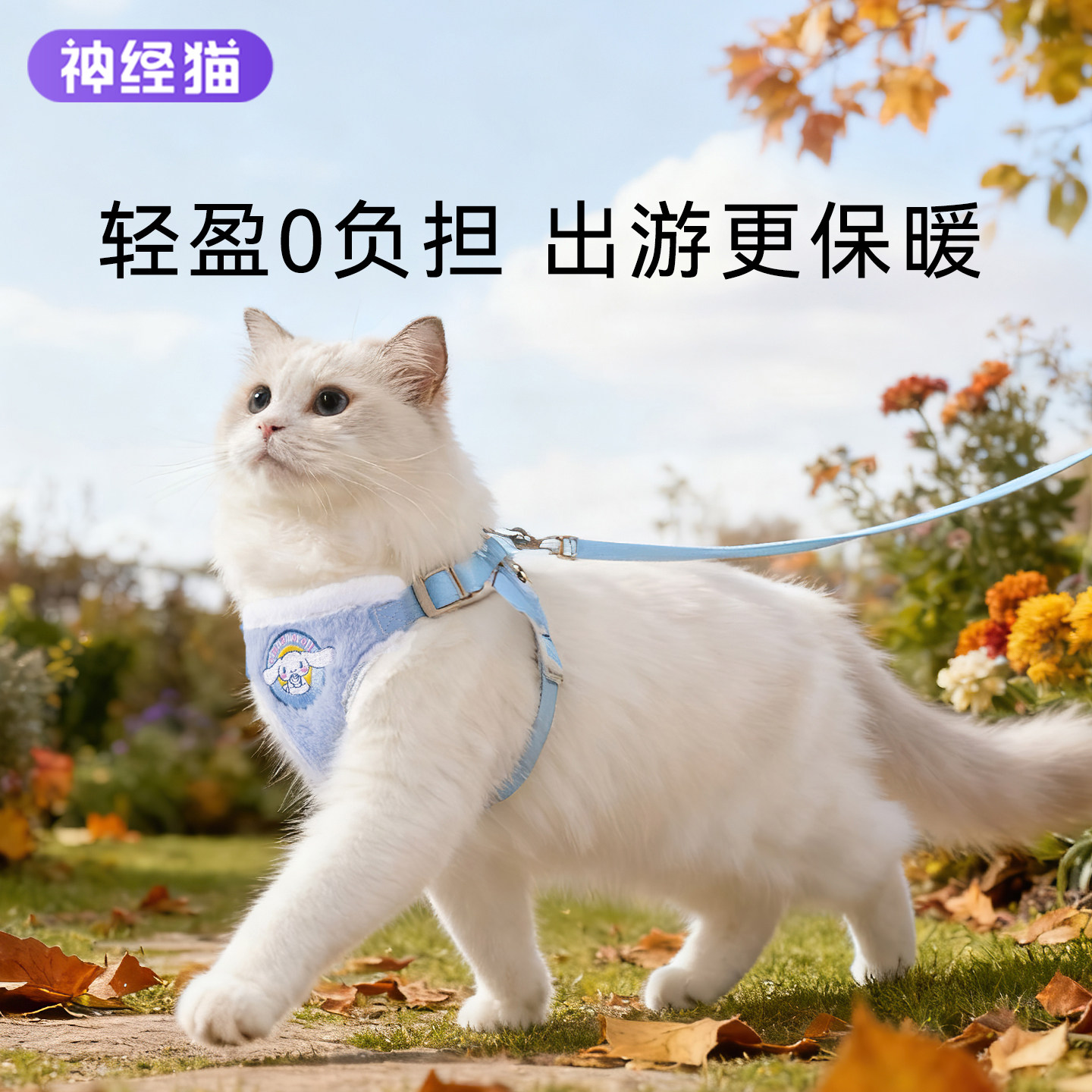 猫咪牵引绳胸背带外出便携轻盈0负担宠物用品猫牵引绳狗保暖舒适,宠物/宠物食品及用品,猫牵引绳,淘宝优惠券,粉丝福利购,淘宝优惠卷