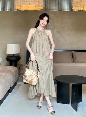 法夏式新款甜初恋季吊带小白裙收腰又37498又辣仙女连衣裙子度假