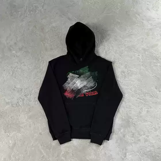 Grunge Green-White-Red Island Hoodie