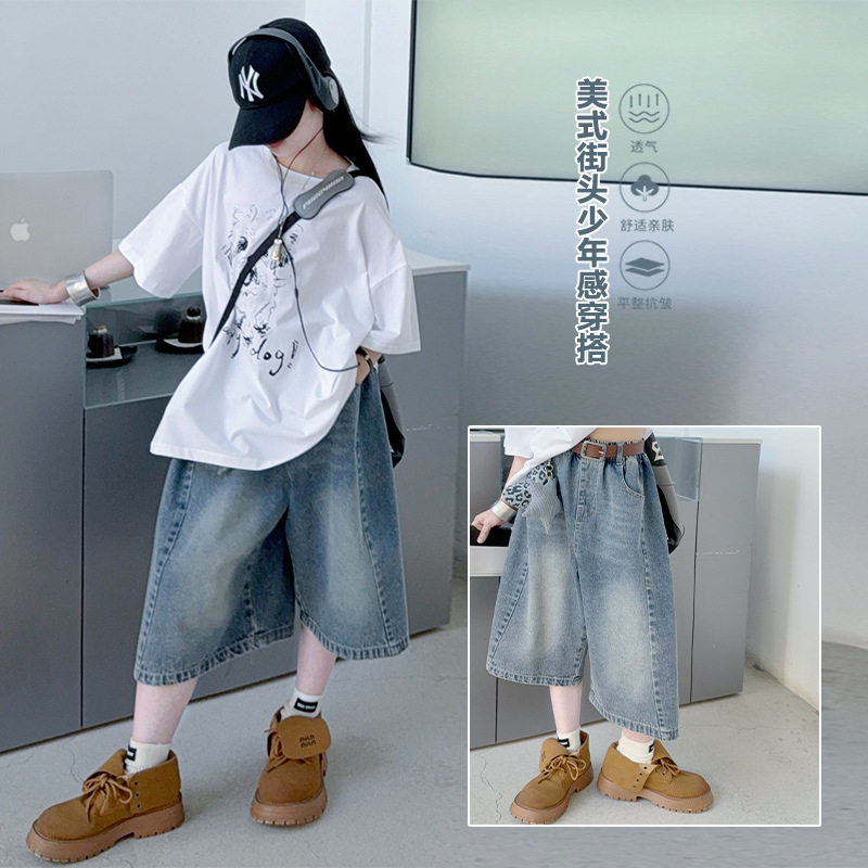 女童2026年夏季新款卡通印花儿童运动套装