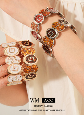 中古vintage珐琅星星锆石手链轻奢感百搭手饰设计感小众手饰