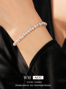 镶钻珍珠手链串珠珠子法式复古宫廷风精致手串轻奢感百搭手饰