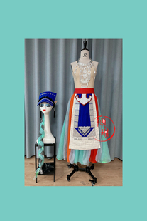 羌族舞蹈原版山语者舞蹈服装头饰艺考定制山中精灵中央民族大学