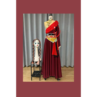 新款藏族组合秦李桐境舞蹈服装服饰演出服表演服艺考定制剧目