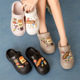 eva凉鞋 踩屎感洞洞鞋 包头鞋 带跟外穿女生沙滩鞋 女士拖鞋 夏季