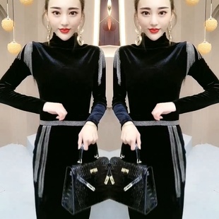 欧货重工流苏设计感上衣半身裙2025夏季 丝绒两件套 新款 超好看时尚