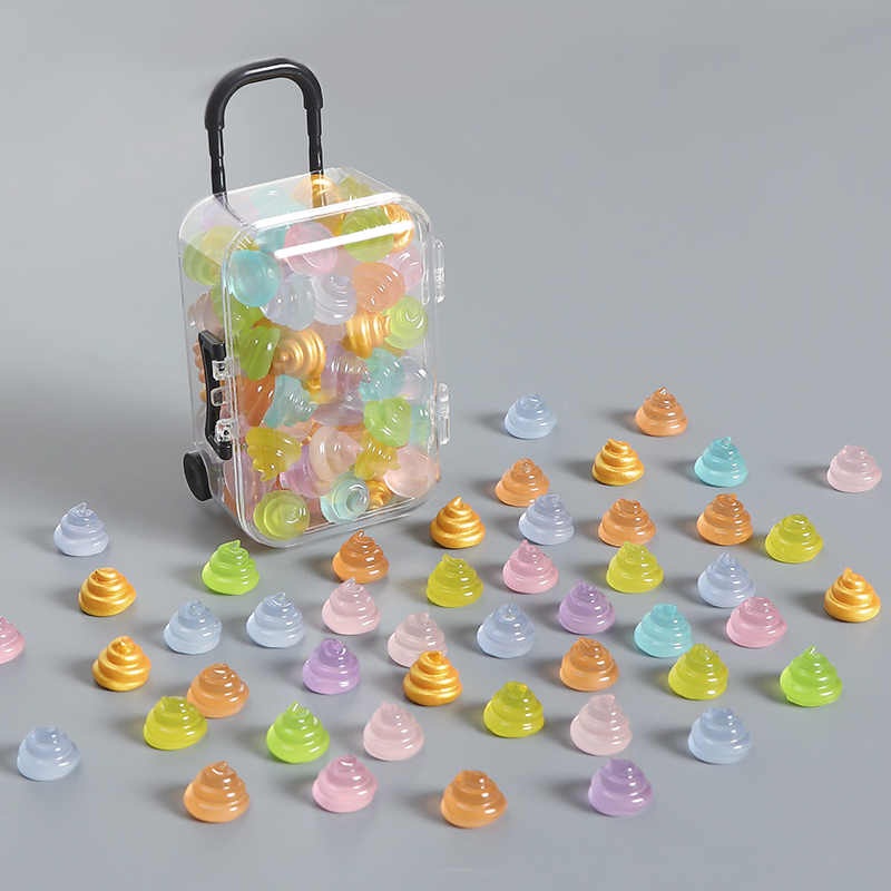 透彩色夜光便便树脂配件桌面摆件