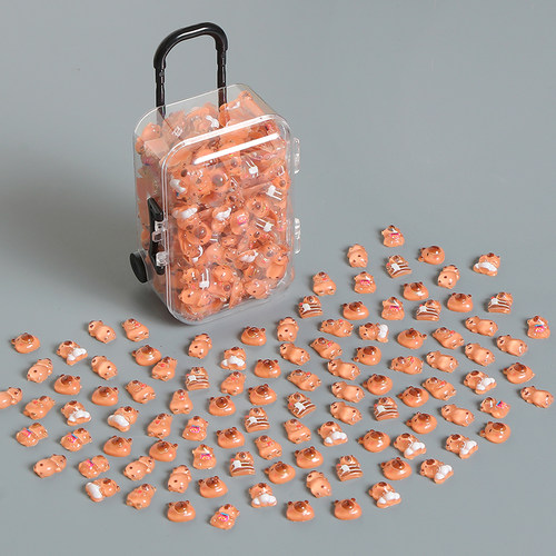 迷你卡皮巴拉美甲装饰桌面树脂