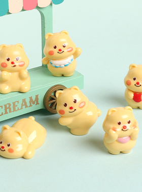 可爱小熊卡通树脂桌面摆件配件