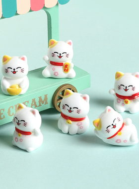 立体新年招财猫树脂装饰桌面摆件