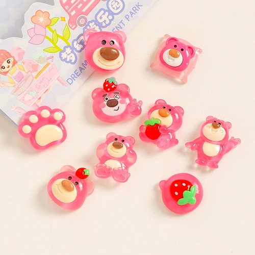 Мультяшная кремовая клубника, чехол для телефона, набор материалов ручной работы, барсетка, аксессуар для волос с аксессуарами, «сделай сам»