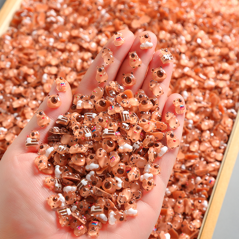 迷你卡皮巴拉美甲树脂配件材料