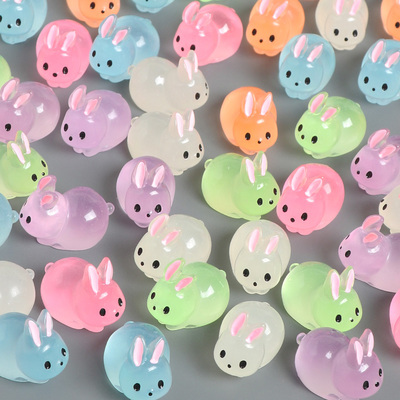 夜光迷你兔子diy微景观桌面摆件