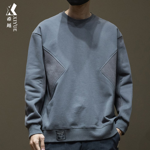 希越重磅卫衣贴布拼接设计