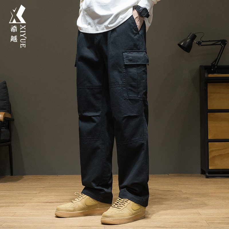 希越纯棉美式宽松休闲裤