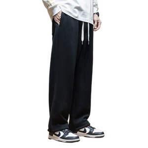 希越加大男士直筒卫裤秋季新款宽松大码休闲拖地百搭潮流男长裤子