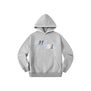 WHOOSIS(不知其名)碎花牛仔贴布绣帽衫连帽卫衣秋百搭松弛感男