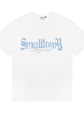 STK SmallTownKid 索罗娜拉浆破损金属短袖T恤男女复古街头潮体恤