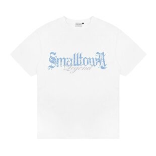 STK SmallTownKid 索罗娜拉浆破损金属短袖T恤男女复古街头潮体恤