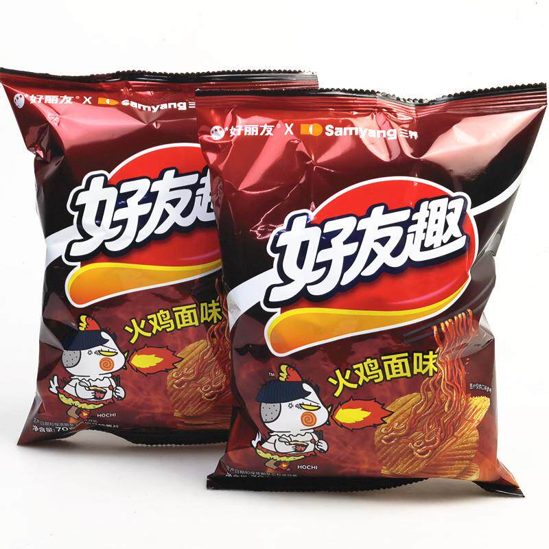 *好丽友好友趣火鸡面味70g*10包薯片大包追剧膨化食品休闲零食整