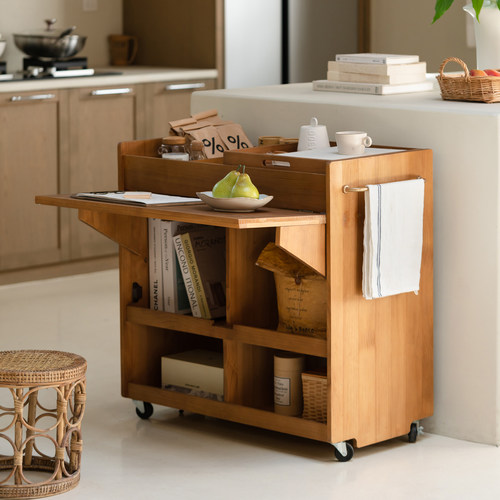 中古实木多功能折叠推车