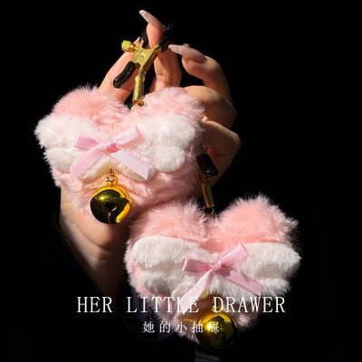 原创小众设计毛球铃铛蝴蝶结尾巴性感情侣挂饰K9女M葡萄夹puppy饰