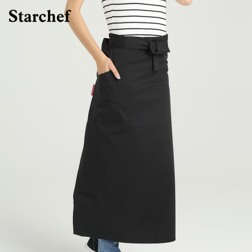 中长款半截围裙男女定制logo黑色