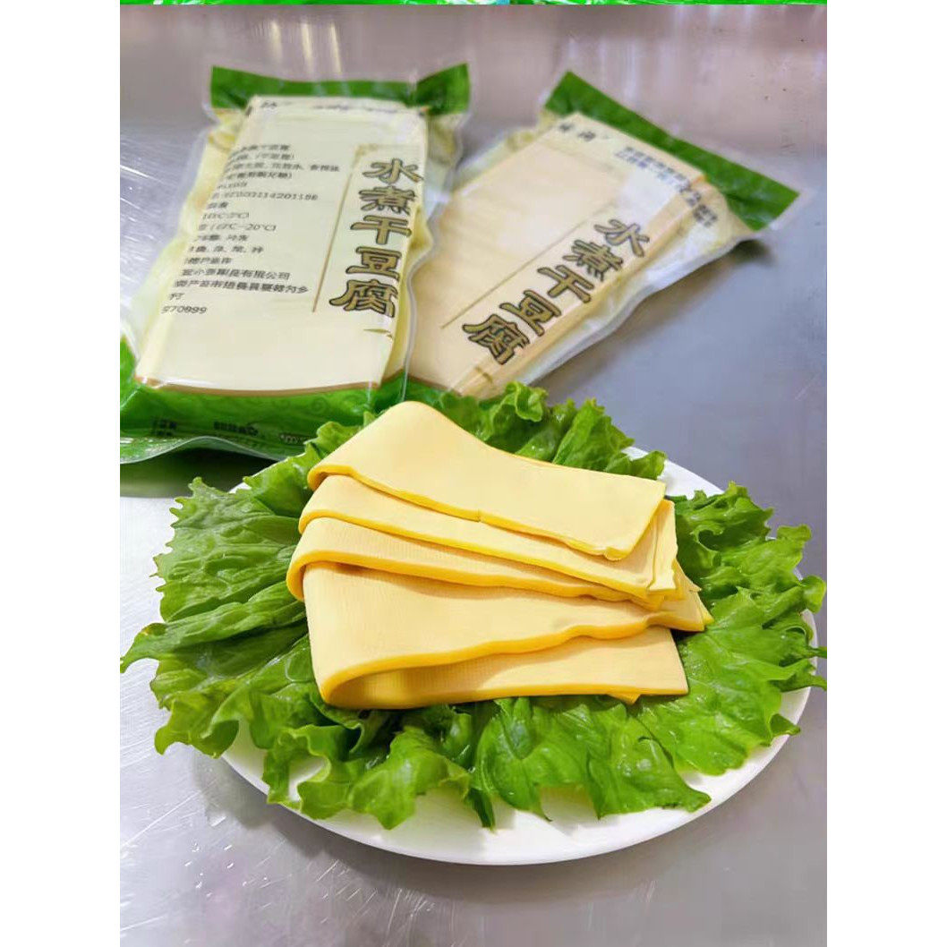葫芦岛建昌要路沟水煮干豆腐真空包装开袋即食东北厚干豆皮千张