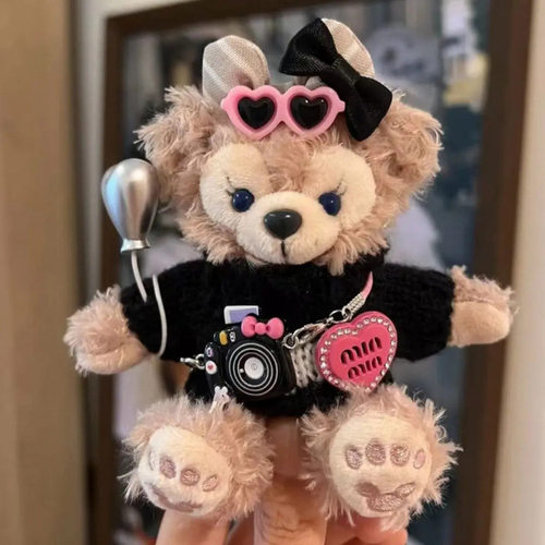 可爱秋冬卡通动漫玫玫小熊毛绒