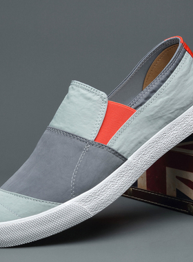 宝达男鞋春季新款潮鞋一脚蹬帆布鞋休闲男士透气软底老北京布鞋男