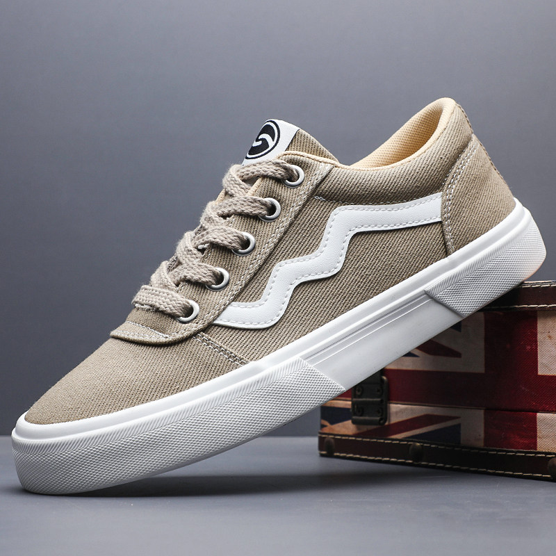 闪步男鞋透气休闲板鞋韩版百搭潮流青年系带低帮布鞋春季软底潮鞋,流行男鞋,休闲板鞋,淘宝优惠券,粉丝福利购,淘宝优惠卷