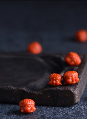 藏珠饰家 天然南红玛瑙 宝宝佛头像雕刻件 纯色瓦西料高端5