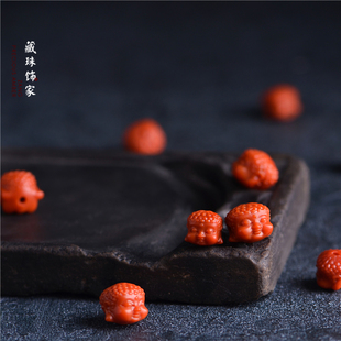 藏珠饰家 天然南红玛瑙 宝宝佛头像雕刻件 纯色瓦西料高端5