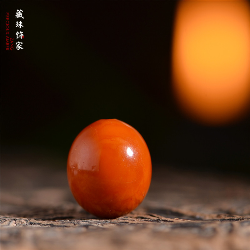 藏珠饰家 收藏级古董老花蜡14mm直径枣珠 爆老东欧回流蜜蜡配饰2