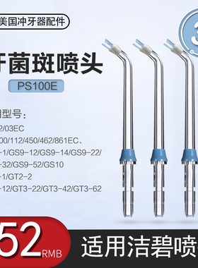 适用美国洁碧waterpik冲牙器牙菌斑喷头PS100E配件水牙线替换喷嘴
