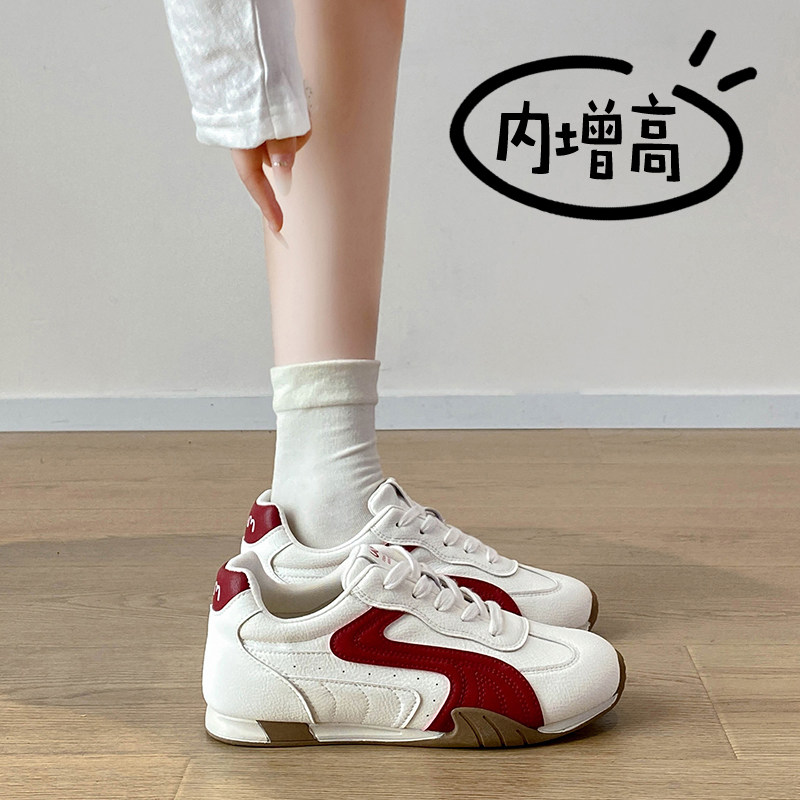 复古季内增高德训学院风女板鞋