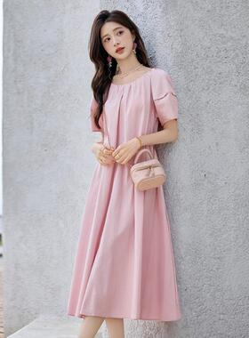 级时尚气质泡泡袖裙夏季新款减龄温柔连高BL2505-0感衣裙长女