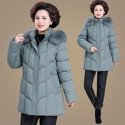 棉服女年新款秋冬纯色立8455456领中老妈年棉衣妈装人保小暖棉袄