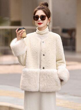 皮毛体毛毛外套ZYI8868J女冬新款洋款气一短加厚皮草羊羔绒保暖大