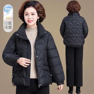 7803 中年老棉衣外套秋冬保暖棉服24 妈妈冬装 加绒加新厚小棉袄款