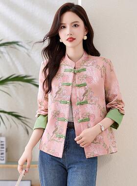 新中式盘国风外套上女春秋新个款爆款小子立领高级感扣衣YXYX8618