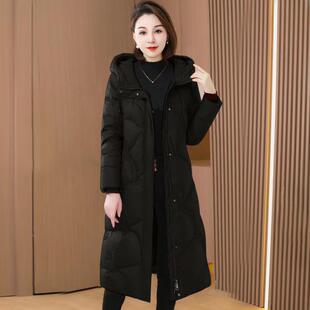 商中城同款羽绒服女长版加过膝冬款白鸭99-2312新绒厚保暖外