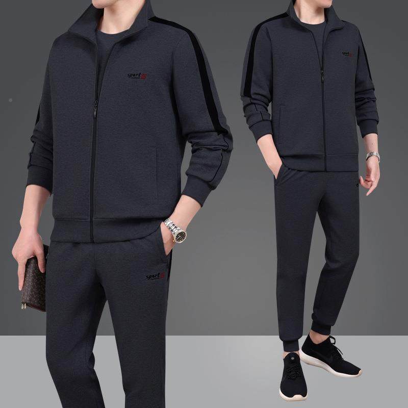 中老年动套装男衣春秋休闲卫73228135运装动装爸爸套运中年运动服