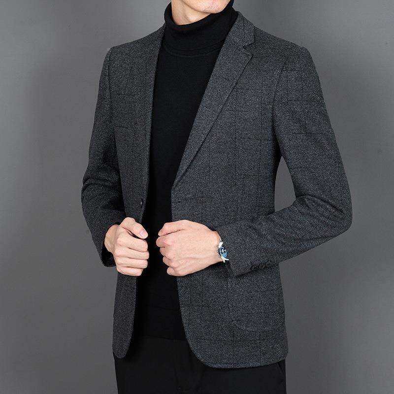 品男外套西2832-l装外牌套男士休闲西服秋冬款中年西单上衣便西爸