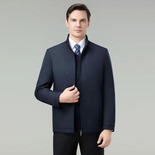 NN棉袄薄免烫保暖爸爸装 商务闲休立领5015 棉 衣中年轻男士 秋冬季