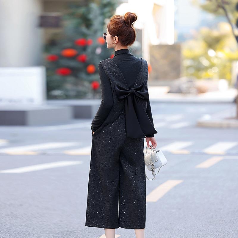 香风气质洋气设感蝴蝶计结马ZGE2501Y甲裤阔腿三件套女小春装新款