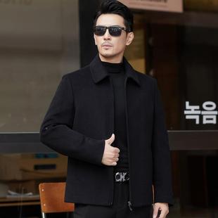 KJ衣中年爸大爸装 羽冬绒胆上6608 羊毛 翻领厚款 双面羊绒衣内男季