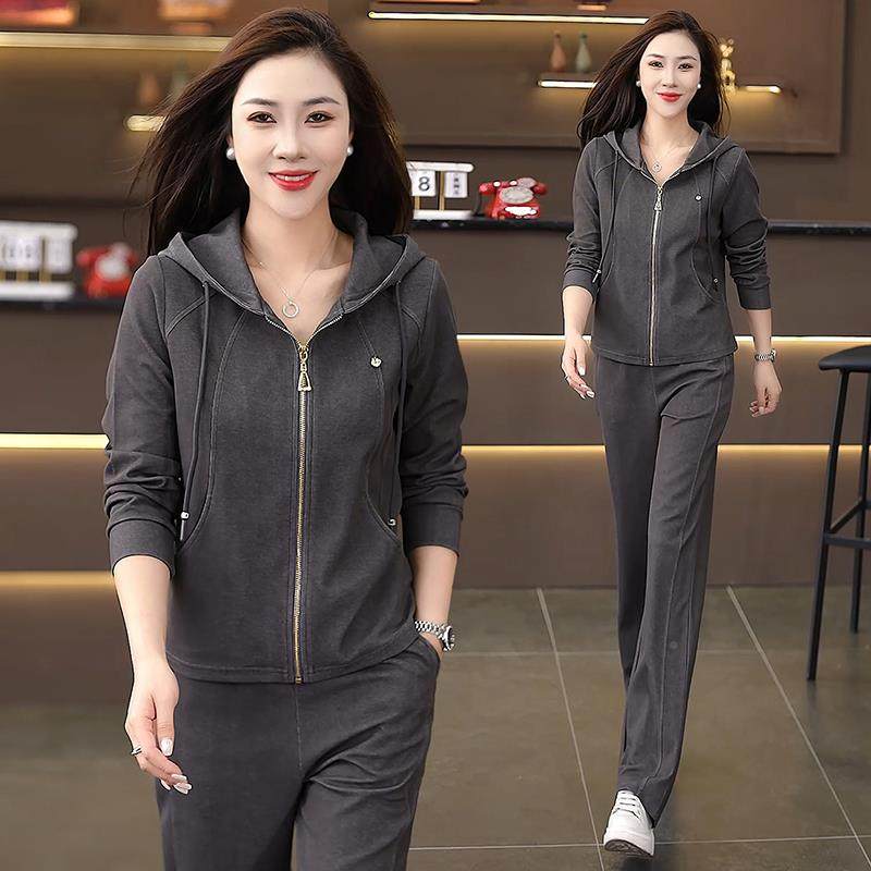 运秋动套装女春新96886775款高端大气卫上档次时尚洋个气小子衣两